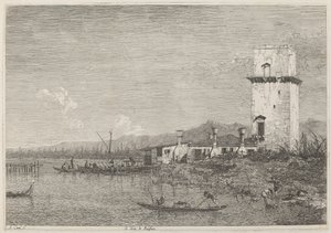 Wieża Malghera, ok. 1930 r. 17351746. autorstwa Canaletto