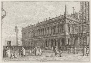 Księgarnia. V. [u góry po lewej] autorstwa Canaletto