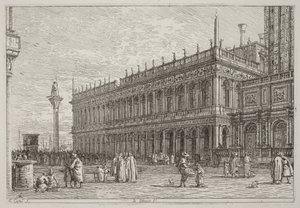 Księgarnia. V. [w lewym górnym rogu] autorstwa Canaletto