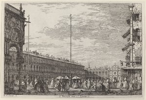 Le Procuratie niove e S. Ziminian V., c. 17351746. autorstwa Canaletto