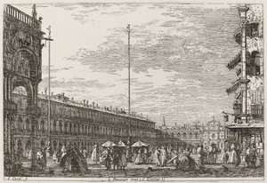 Le Procuratie niove e S. Ziminian V. [u góry po prawej], c. 17351746. autorstwa Canaletto