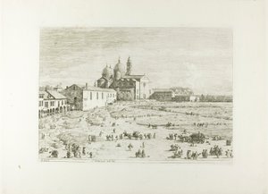 S. Giustina in prà della Vale, z Vedute autorstwa Canaletto