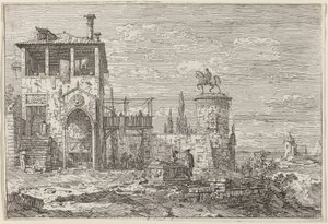 Pomnik konny, ok. 1930 r. 17351746. autorstwa Canaletto