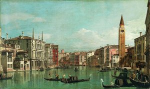 Canal Grande, Wenecja, patrząc na południowy wschód, z Campo della Carità po prawej stronie, lata 30. XVIII wieku.