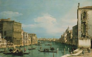 Canal Grande Wenecja patrząc na wschód od Campo di San Vio autorstwa Giovanni Antonio Canal