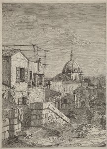 Dom z napisem [po lewej] autorstwa Canaletto