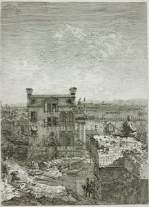 Dom z perystylem, z wedut autorstwa Canaletto