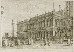 Biblioteka, z wedut autorstwa Canaletto