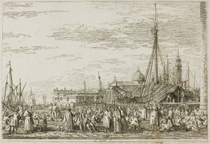Targ na Molo, z Vedute autorstwa Canaletto