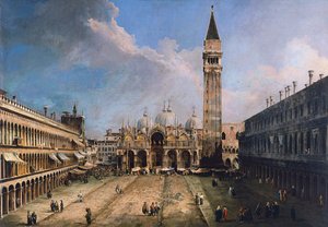 Piazza San Marco w Wenecji, ok. 1723-1724 autorstwa Giovanni Antonio Canal
