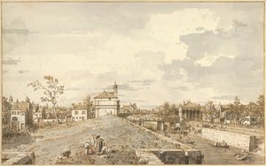 Porta Portello z kanałem Brenta w Padwie, 1740-1743 r. autorstwa Canaletto