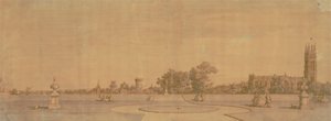 Warwick: Miasto i zamek z Priory Gardens autorstwa Canaletto