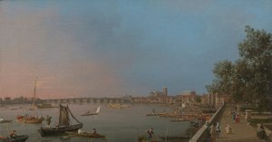 Westminster z Near the Terrace of Somerset House autorstwa Canaletto