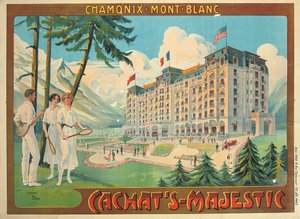Plakat reklamujący hotel „Cachat