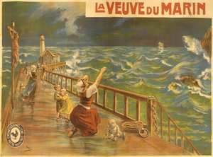 Plakat do niemego filmu Pathe „La Veuve du Marin”