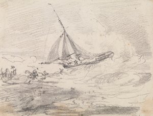 Żaglowiec na wzburzonym morzu, Hastings autorstwa Capt. Thomas Hastings