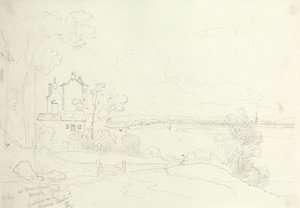 W Newnham Patrząc na Severn Eastward, marzec 1848 autorstwa Capt. Thomas Hastings