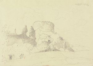 Zamek Carisbrooke, wyspa Wight autorstwa Capt. Thomas Hastings