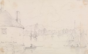 Cowes, z West Cowes Ferry, 22 marca 1826 autorstwa Capt. Thomas Hastings