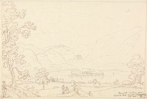 Derwent patrząc w kierunku Borrowdale, lipiec 1835 autorstwa Capt. Thomas Hastings