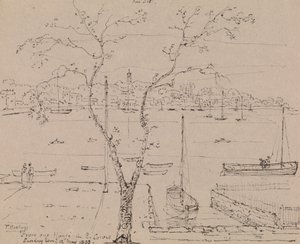 Z naszego domu w East Cowes, niedzielny wieczór, 12 maja 1833 r autorstwa Capt. Thomas Hastings