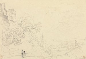 Spod twierdzy w zamku Carisbrooke, 18 maja 1829 r autorstwa Capt. Thomas Hastings
