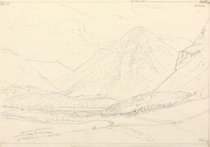 Grasmoor z zachodniej bazy Mellbreak, 2 sierpnia 1835 r autorstwa Capt. Thomas Hastings