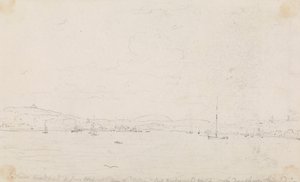 W Cowes Roadstead, 6 czerwca 1826 r., Z „Falcona”, jachtu Lorda Yarborough w dniu, w którym została zwodowana autorstwa Capt. Thomas Hastings
