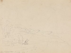 W pobliżu stacji Saint Lawrence, Isle of Wight autorstwa Capt. Thomas Hastings