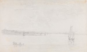 Szkic Cowes, Isle of Wight, z Solent autorstwa Capt. Thomas Hastings