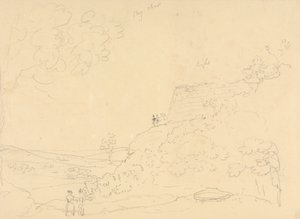Szkic Bastionu Hillside, Isle of Wight autorstwa Capt. Thomas Hastings