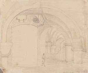 Undercroft, katedra w Canterbury autorstwa Capt. Thomas Hastings