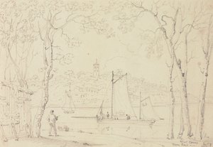 Zachód Cowes, ze wschodu autorstwa Capt. Thomas Hastings