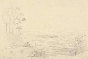 W murach zamku Carisbrooke, Isle of Wight, czerwiec 1829 r autorstwa Capt. Thomas Hastings