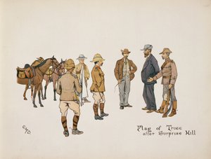 Flaga rozejmu po Surprise Hill, z The Leaguer of Ladysmith, 1900