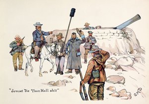 Skecz Jemoet die Town Hall, z The Leaguer of Ladysmith, 1900