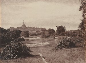 Rangun. Widok w pobliżu jeziora, 1855.