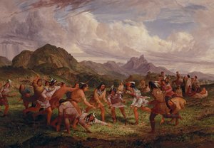 Gra w piłkę wśród Indian Siuksów, 1851