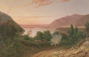 Rzeka Hudson z odległym widokiem na West Point autorstwa Captain Seth Eastman
