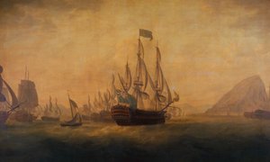 Ulga Gibraltaru autorstwa admirała Lorda Howe autorstwa Captain William Elliott