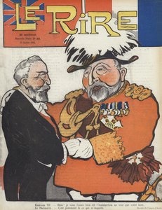 Prezydent Francji Loubet i król Edward VII. Ilustracja do Le Rire