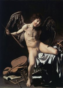 Niemiecki: Amor als Sieger Amor Vincit Omnia autorstwa Caravaggio