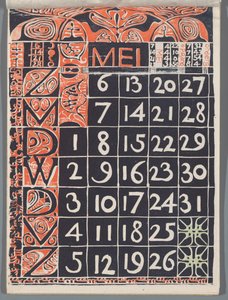 Kalenderblatt Mai 1900 autorstwa Carel Adolph Lion Cachet