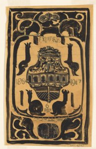 Entwurf für ein Exlibris für D. Goedkoop autorstwa Carel Adolph Lion Cachet