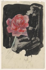 czerwona róża autorstwa Carel Adolph Lion Cachet