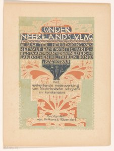 Titelblatt für: Unter niederländischer Flagge, 1899 autorstwa Carel Adolph Lion Cachet