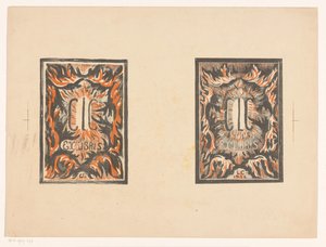 Dwa ekslibrisy Carel Lion Cachet autorstwa Carel Adolph Lion Cachet