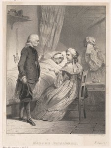 Elisabeth z Francji przy łóżku chorego autorstwa Carel Christiaan Antony Last