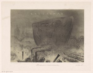 Lewiatan Postęp Lewiatana Anglii (tytuł na obiekcie) autorstwa Carel Christiaan Antony Last