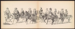 Maskarada studentów z Leiden, 1850 (tablica 7) Intogt Frederika Hendrika w Hertogenbosch w 1629 r.: przedstawienie w kostiumie H.H. uczniowie Leydsche Hoogeschool den XI Junij z roku 1850 (tytuł serii na obiekcie) autorstwa Carel Christiaan Antony Last